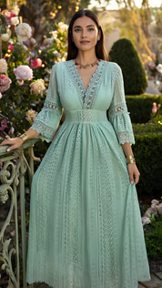 Sage Lace Dress