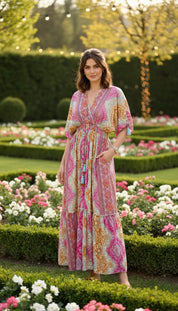 Seidenkleid „Himmlische Blüte“