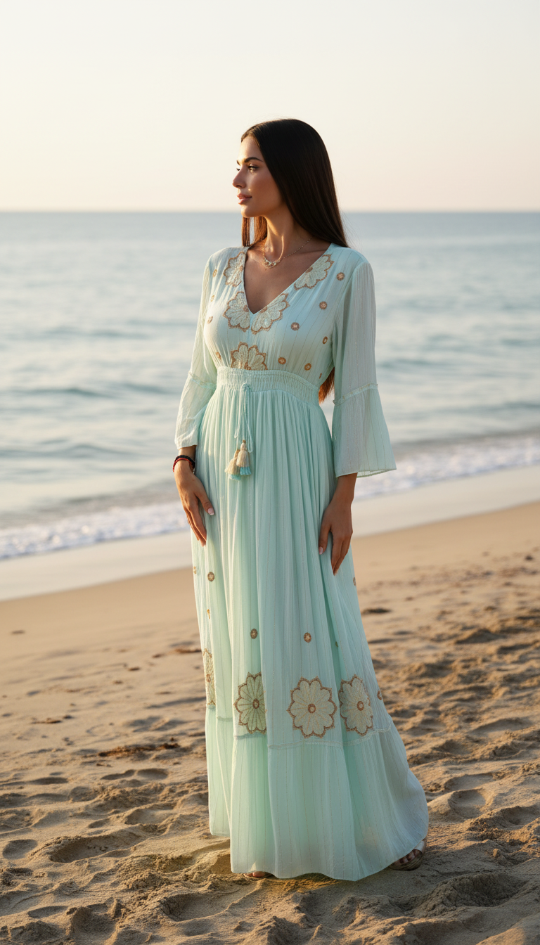 Alba Blue Maxi Dress