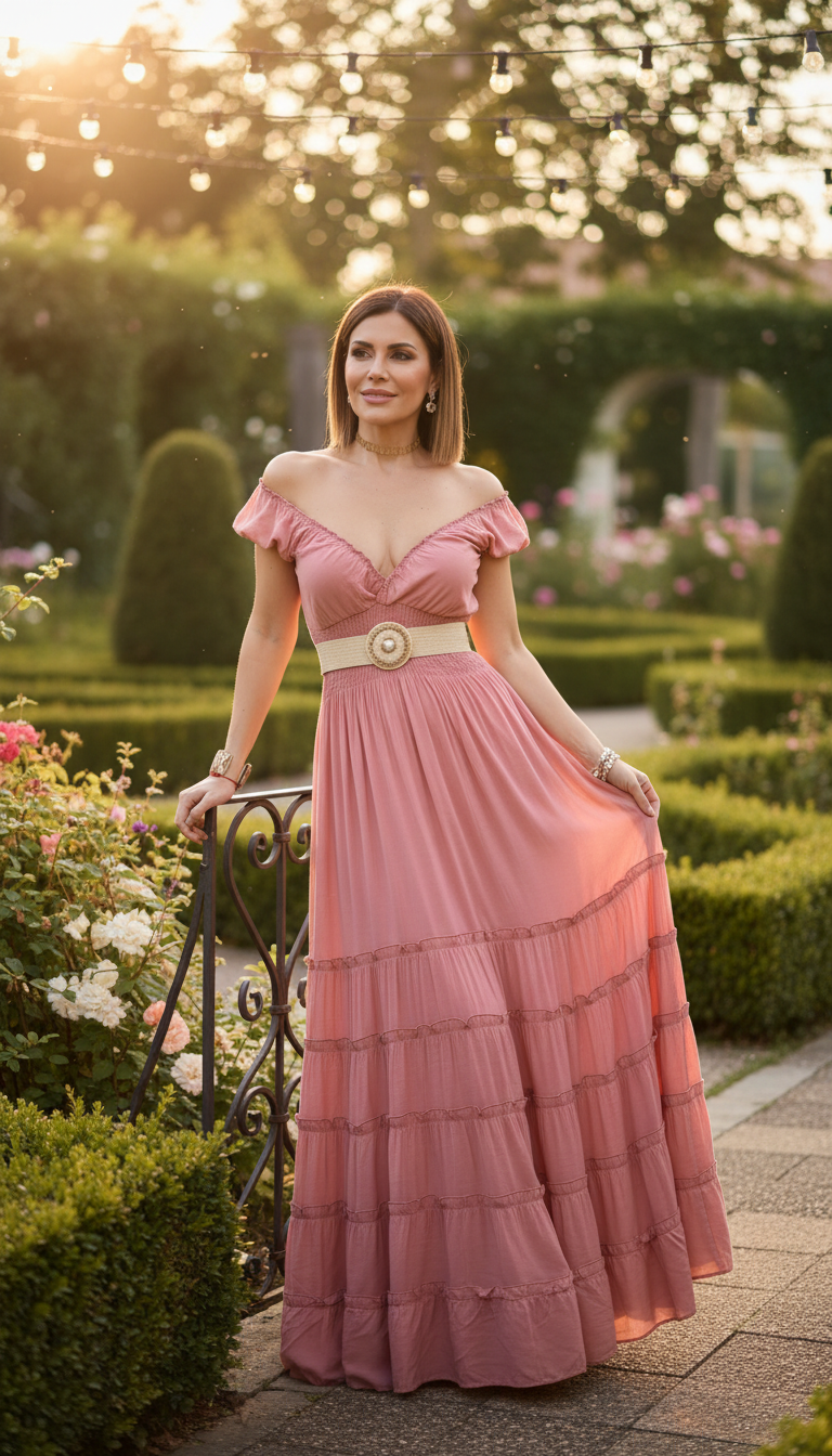 Robe Bohème Rose Sérénité