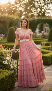 Robe Bohème Rose Sérénité