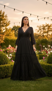 Reines Maxi-Boho-Kleid