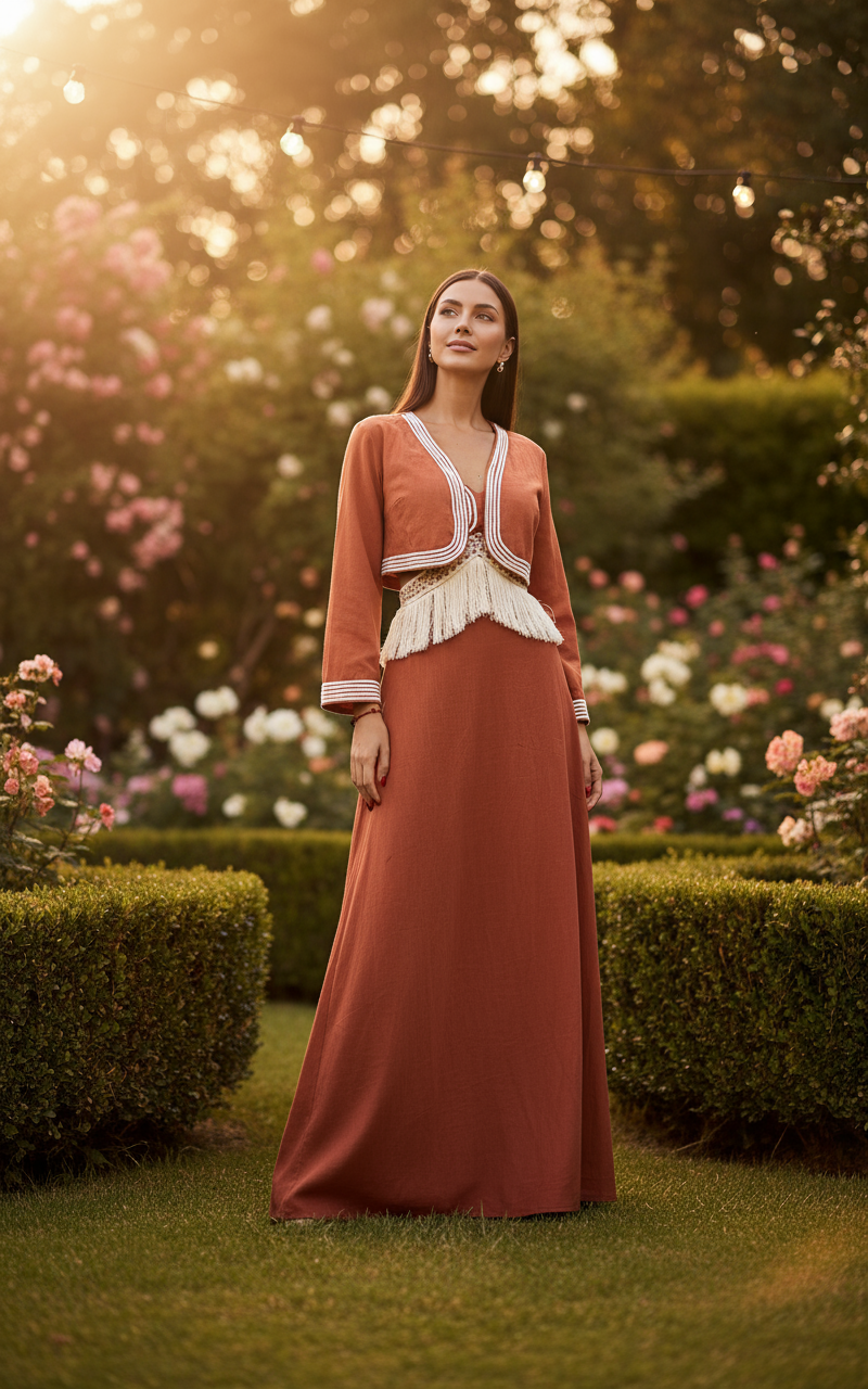 Organic Terracotta Dress