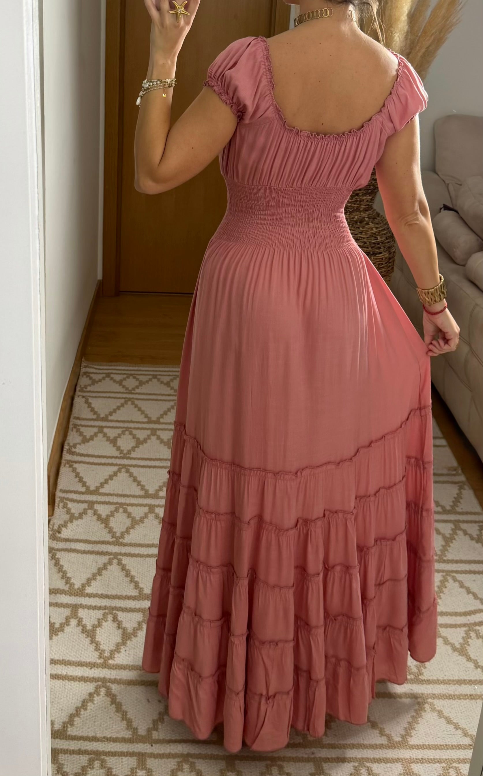Robe Bohème Rose Sérénité