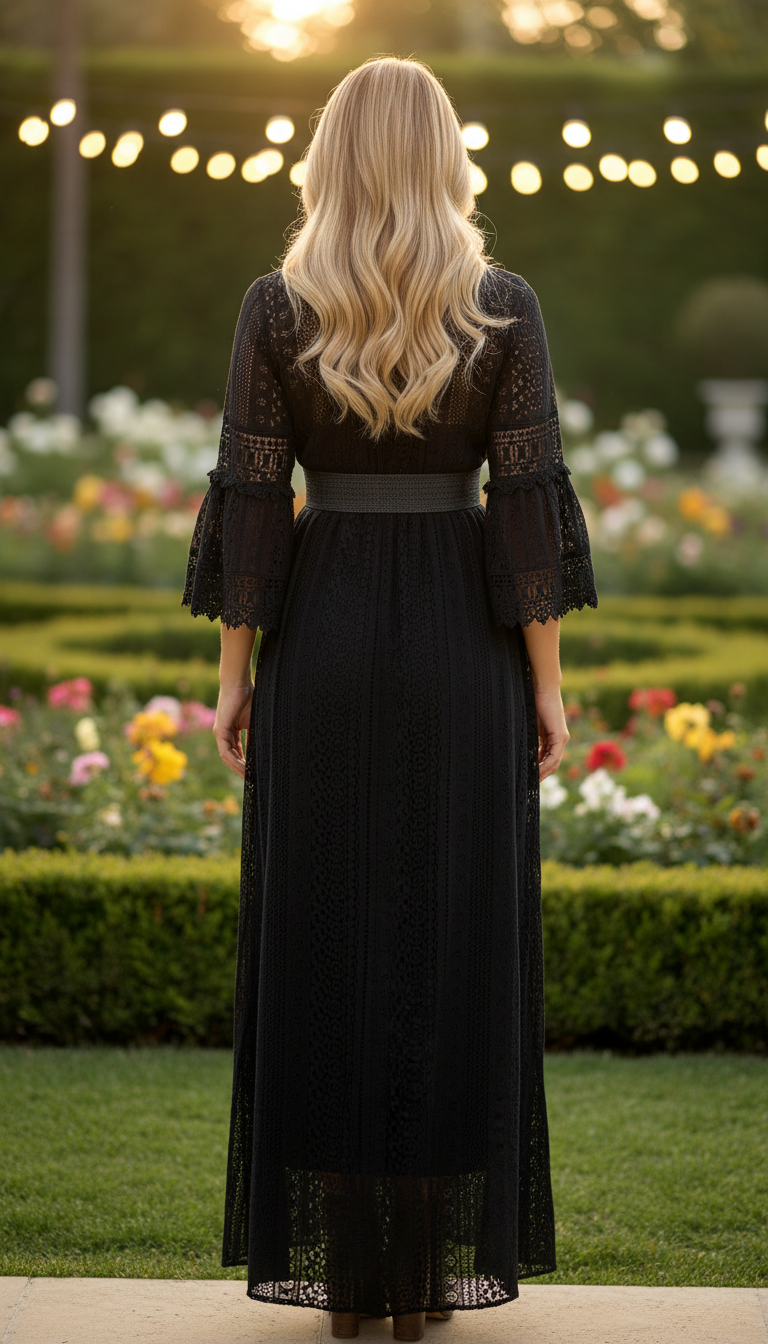 Salbeigrünes Spitzenkleid