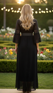 Salbeigrünes Spitzenkleid