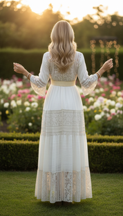 Boho White Lace Dress