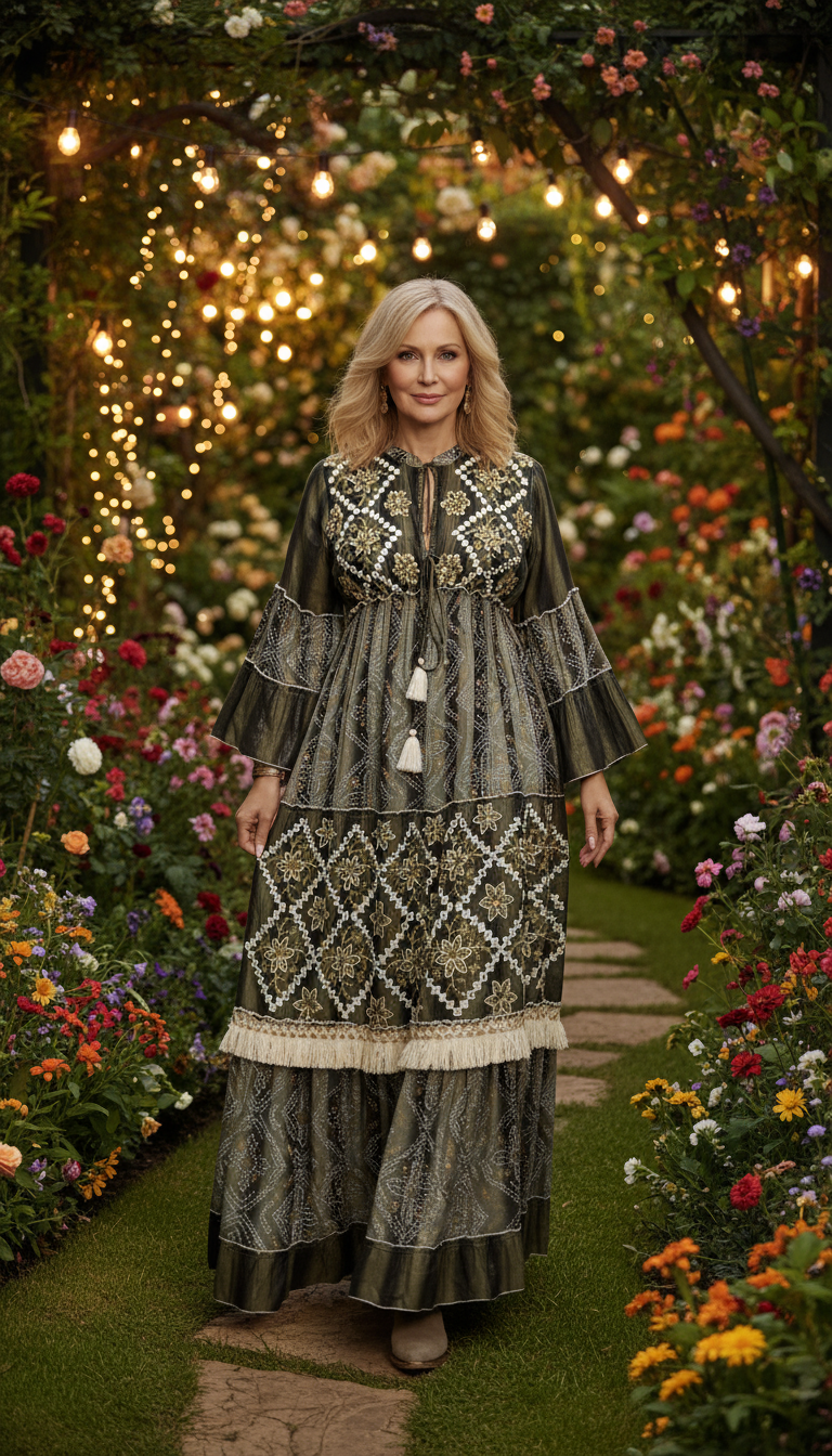 Golden Dusk Maxi Dress