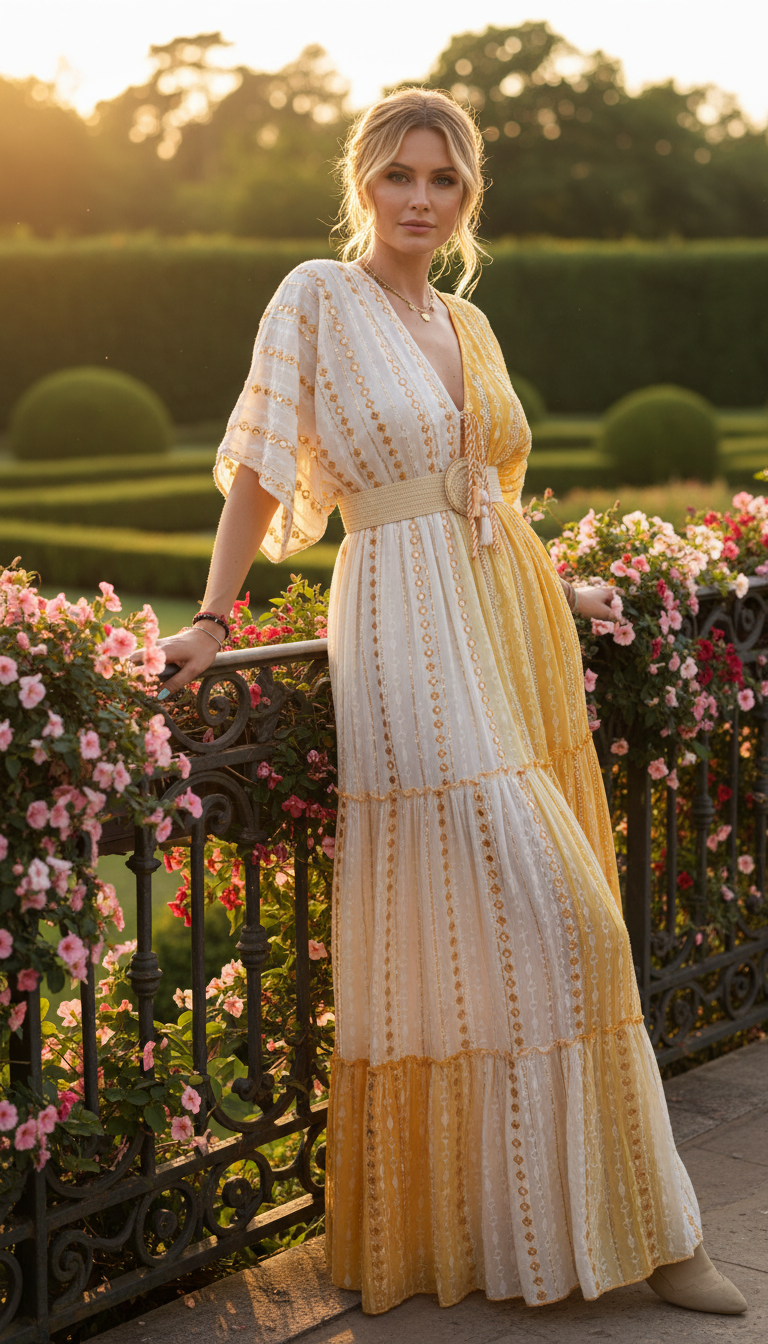 Golden Meadow Maxi Dress