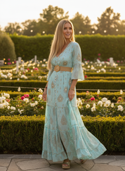 Solene Blue Maxi Dress
