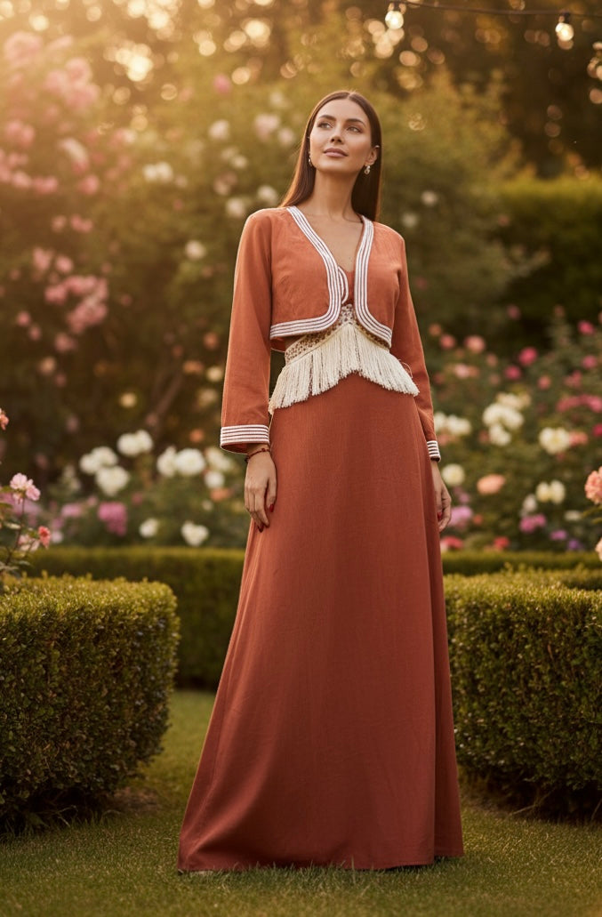 Bio-beiges Pastellkleid