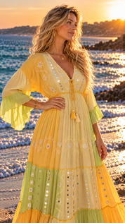 Solana Embroidered Maxi Dress