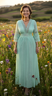 Sage Lace Dress