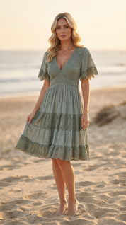 Evra Green Mini Dress