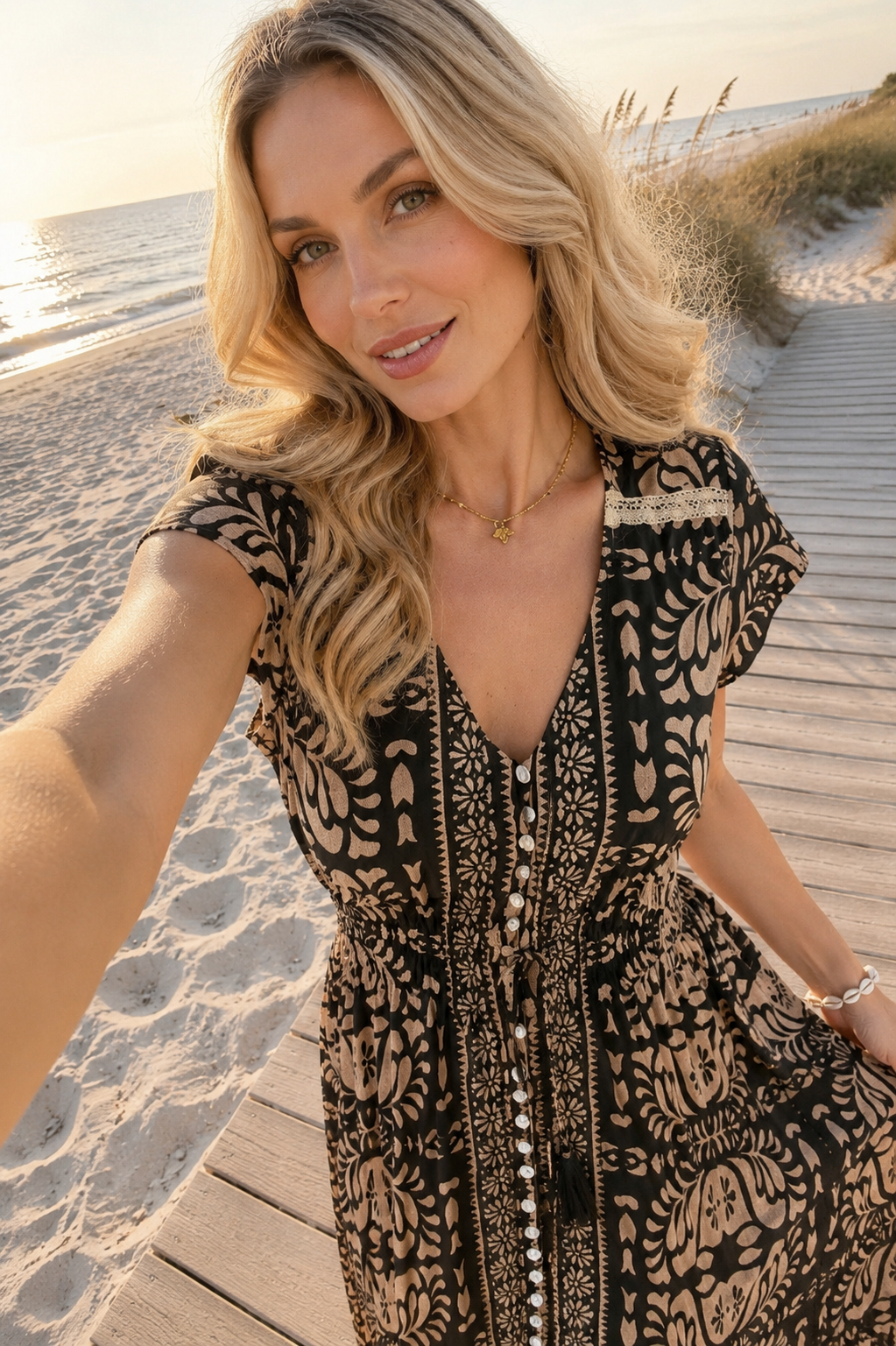 Robe de Soie Noire Aurélia