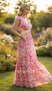 Emily Pink Silk Dress