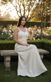 Organic Beige Boho Dress