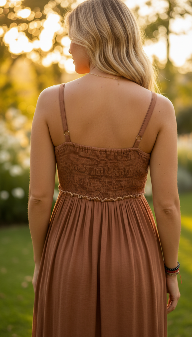 Luna Edem Brown Maxi Dress