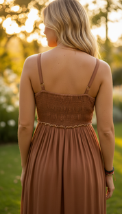 Luna Edem Brown Maxi Dress