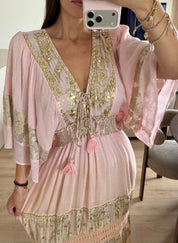 Blush Embroidery Dress
