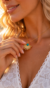 Turquoise Sun Necklace