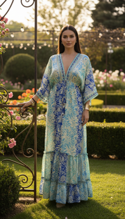 Golden Aura  Silk Dress