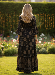 Solene Black Maxi Dress