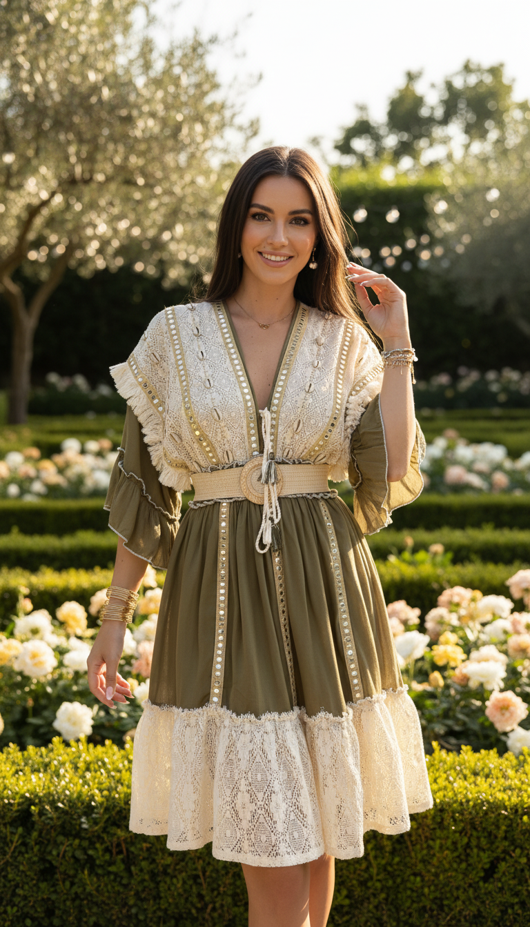 Chantilly Whisper Green Minikleid