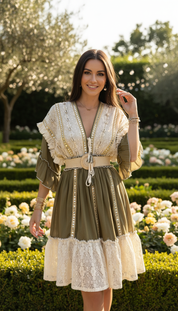 Chantilly Whisper Green Minikleid