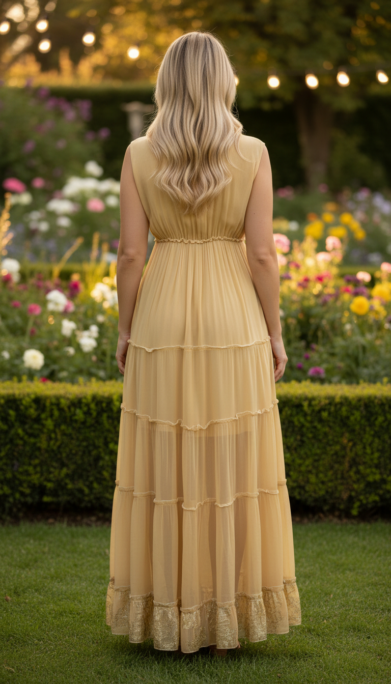 Golden Daydreams Boho Dress