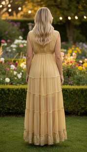 Golden Daydreams Boho Dress