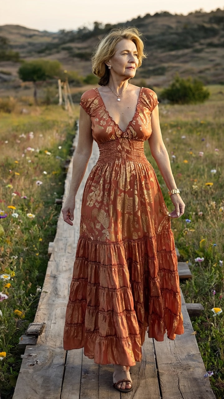 Serene Silk Maxi Dress