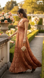 Robe longue en soie sereine