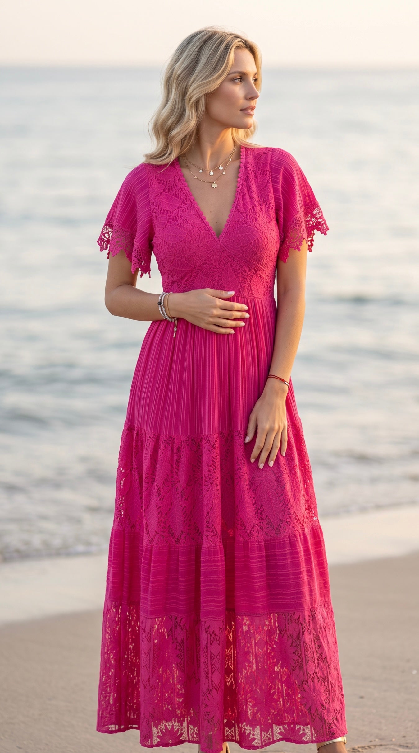 Pink Aura Maxi Dress