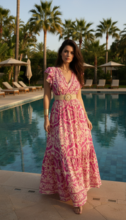 Emily Pink Silk Dress