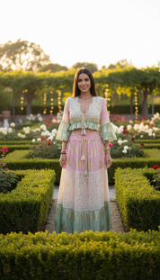 Aurora Handgefertigtes Pinkes Boho-Set