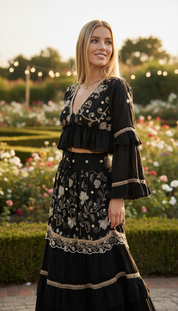 Desert Rose Black Boho Set