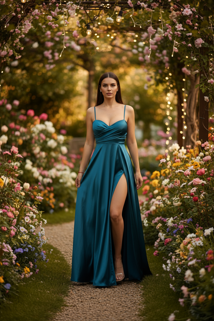 Satin Elegance Party Dress