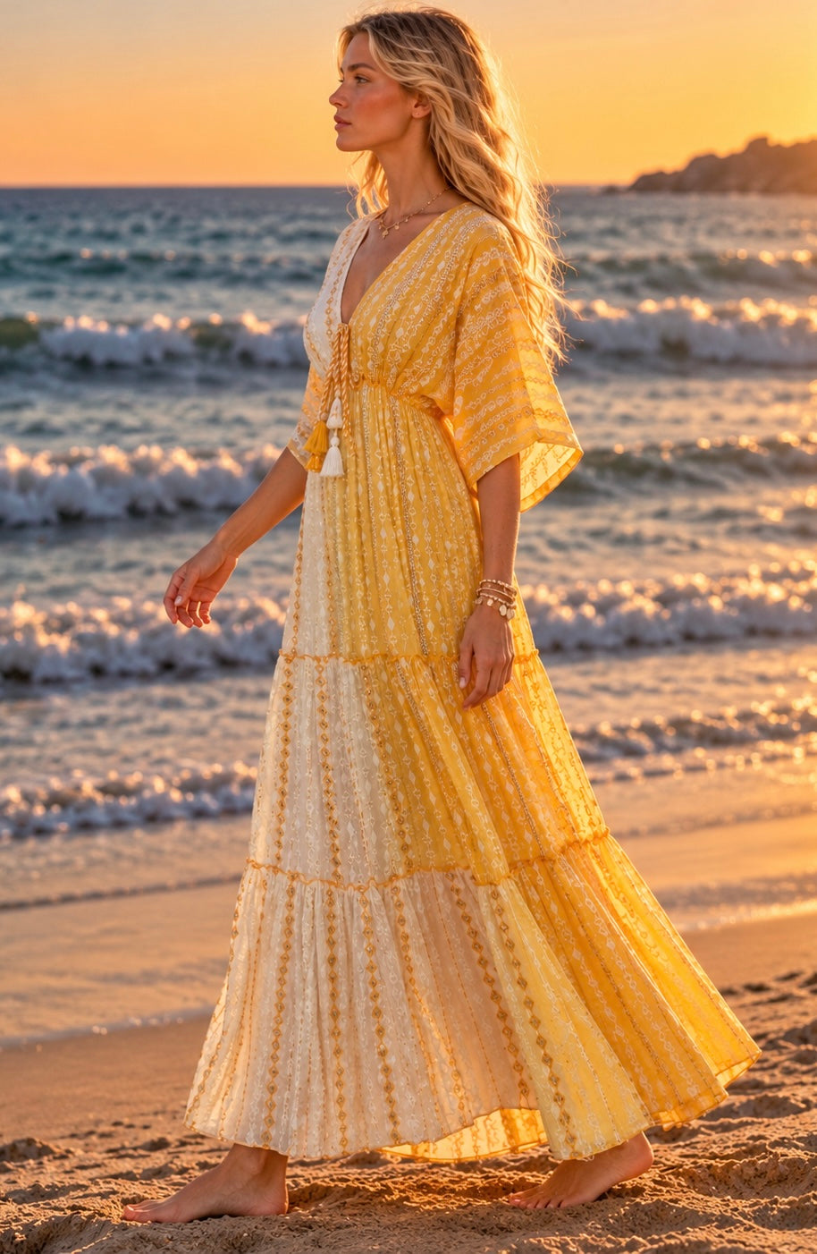 Golden Meadow Maxi Dress