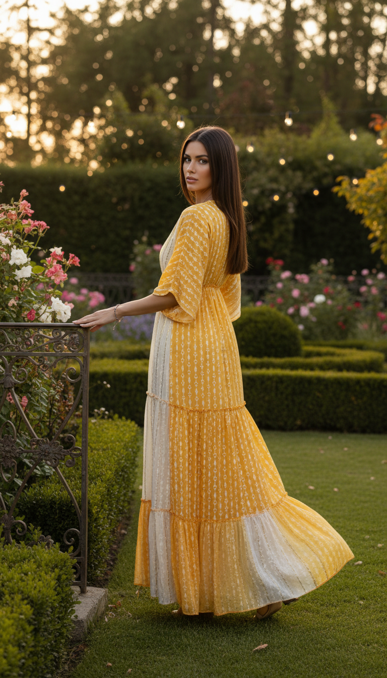 Golden Meadow Maxi Dress
