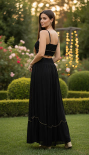Luna Black Cotton Set