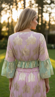 Aurora Handgefertigtes Pinkes Boho-Set