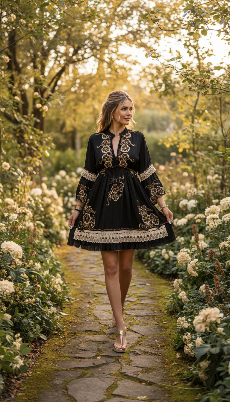 Eira Black Mini Dress