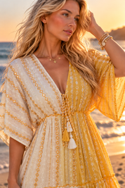 Blush Meadow Maxikleid