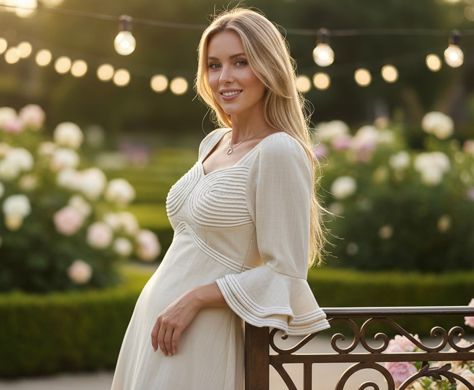 Beige Boho Maxi Dress