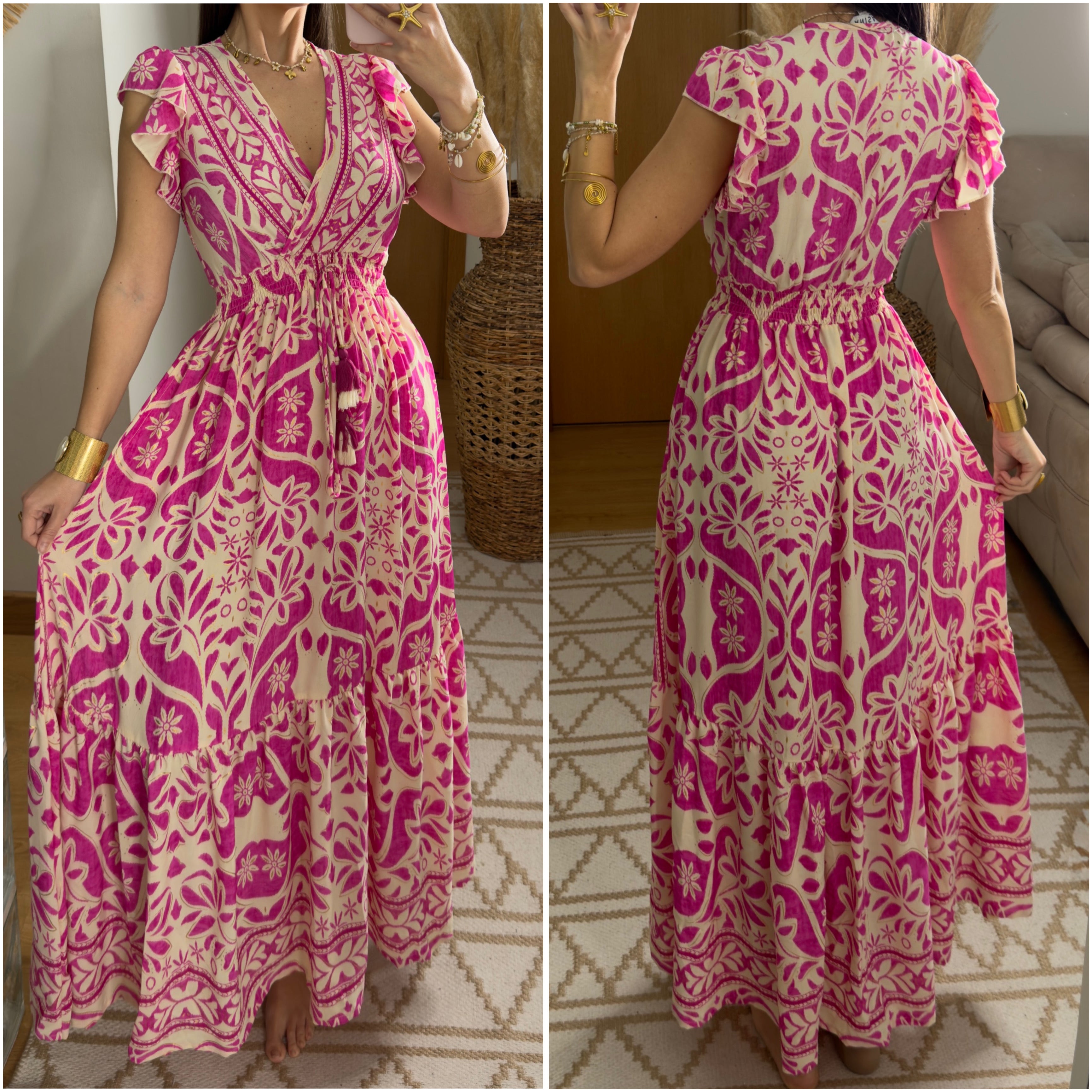 Emily Pink Silk Dress