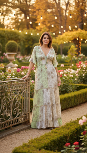 Hand-Decorated Boho Maxi Dress in Organic Cotton & Viscose