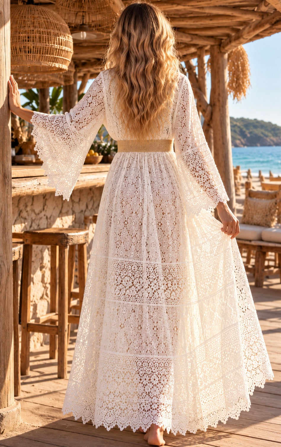 Ivory Soul Lace Kimono – Handcrafted Elegance