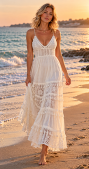 Ivory Dream Crochet Maxi Dress