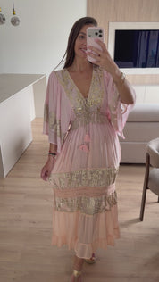 Blush Embroidery Dress
